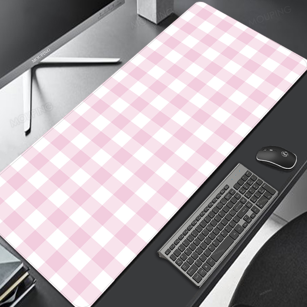 Desk Setup Pink - لوحة ماوس شبكية وردية اللون Kawaii