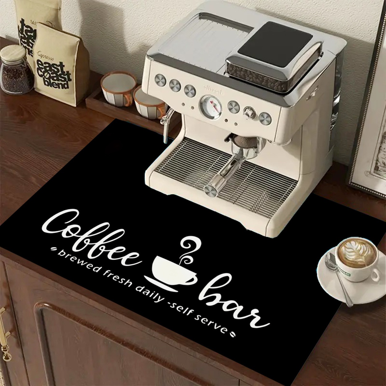 Desk Setup Organization - سجادة قهوة مربعة بتصميم بسيط -