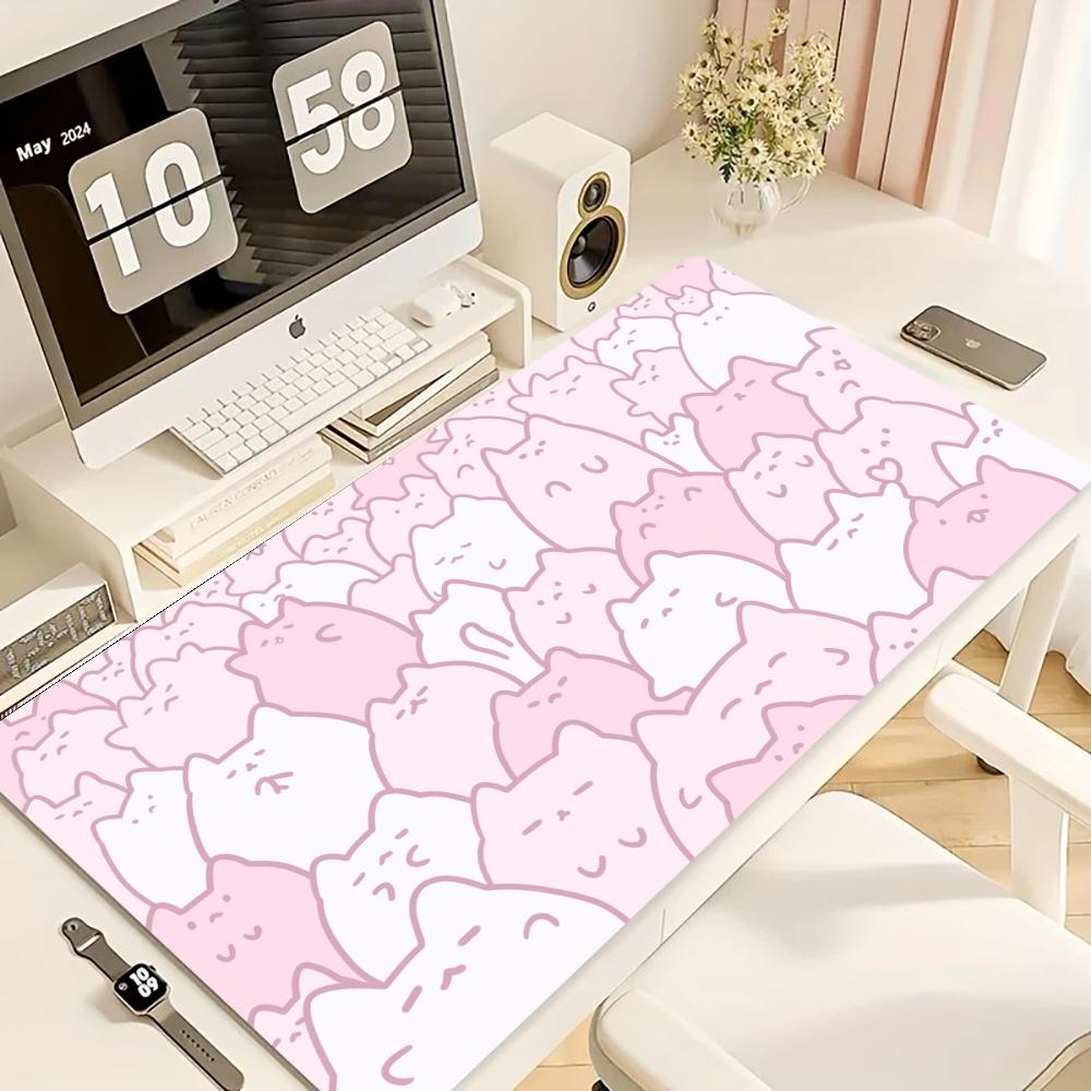لوحة ماوس للألعاب، بساط مكتب ك - مراجعة Desk Setup Pink وسعره