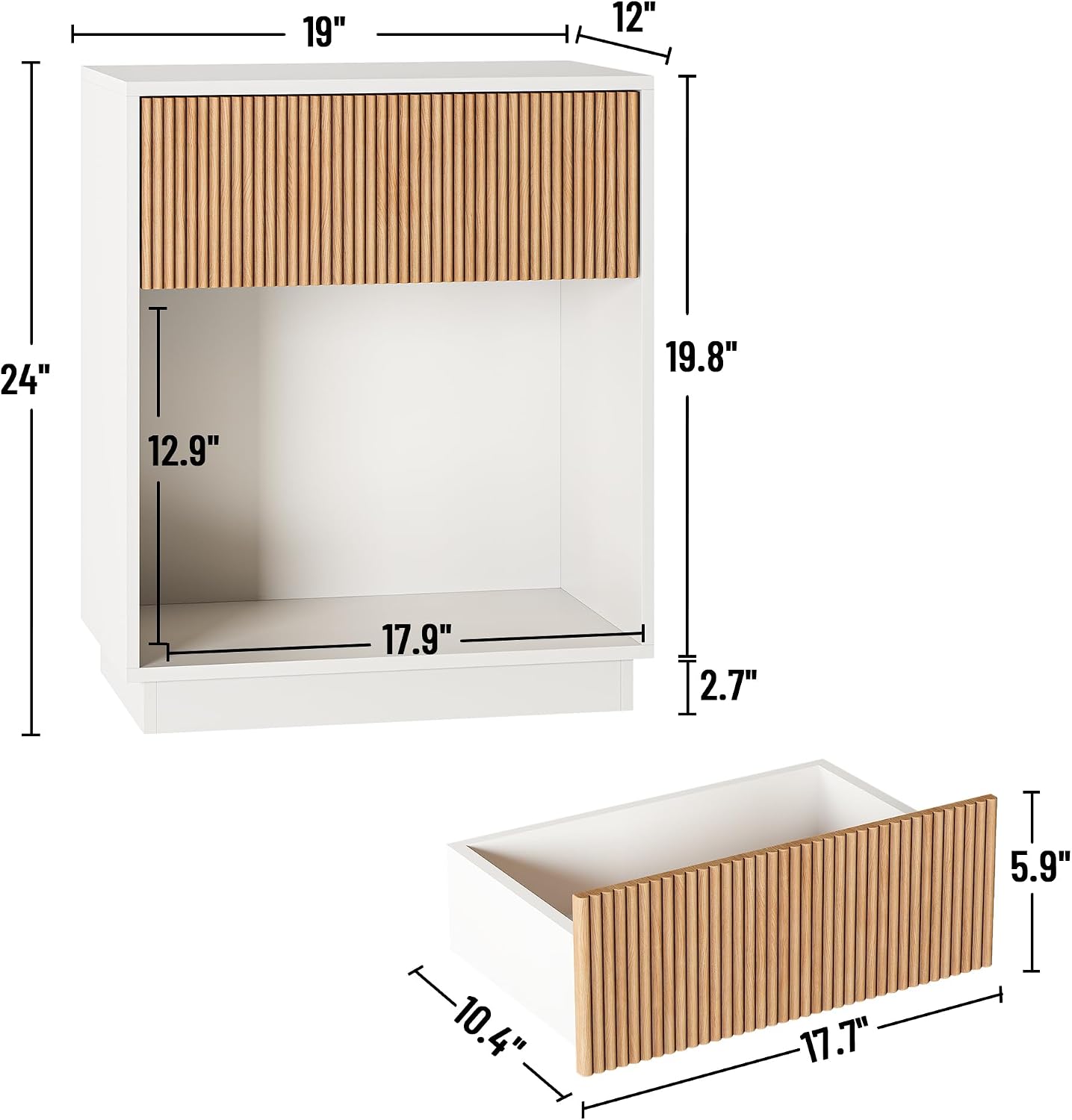 طاولات سرير جانبية مخددة (فلوت - مراجعة Desk Setup Oak وسعره