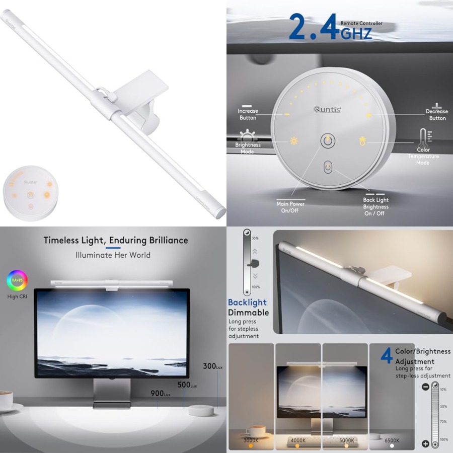 شريط إضاءة للشاشة مع جهاز تحكم - مراجعة Desk Setup Home Office وسعره