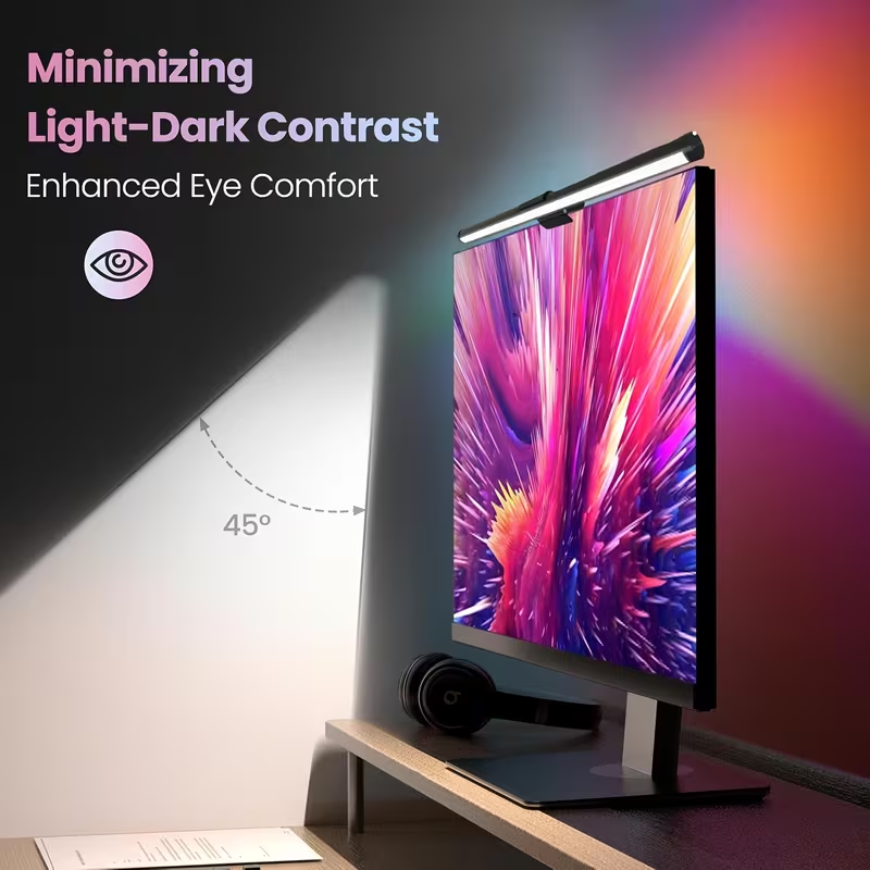 شريط إضاءة LED لشاشة الكمبيوتر - مراجعة Desk Setup Light وسعره