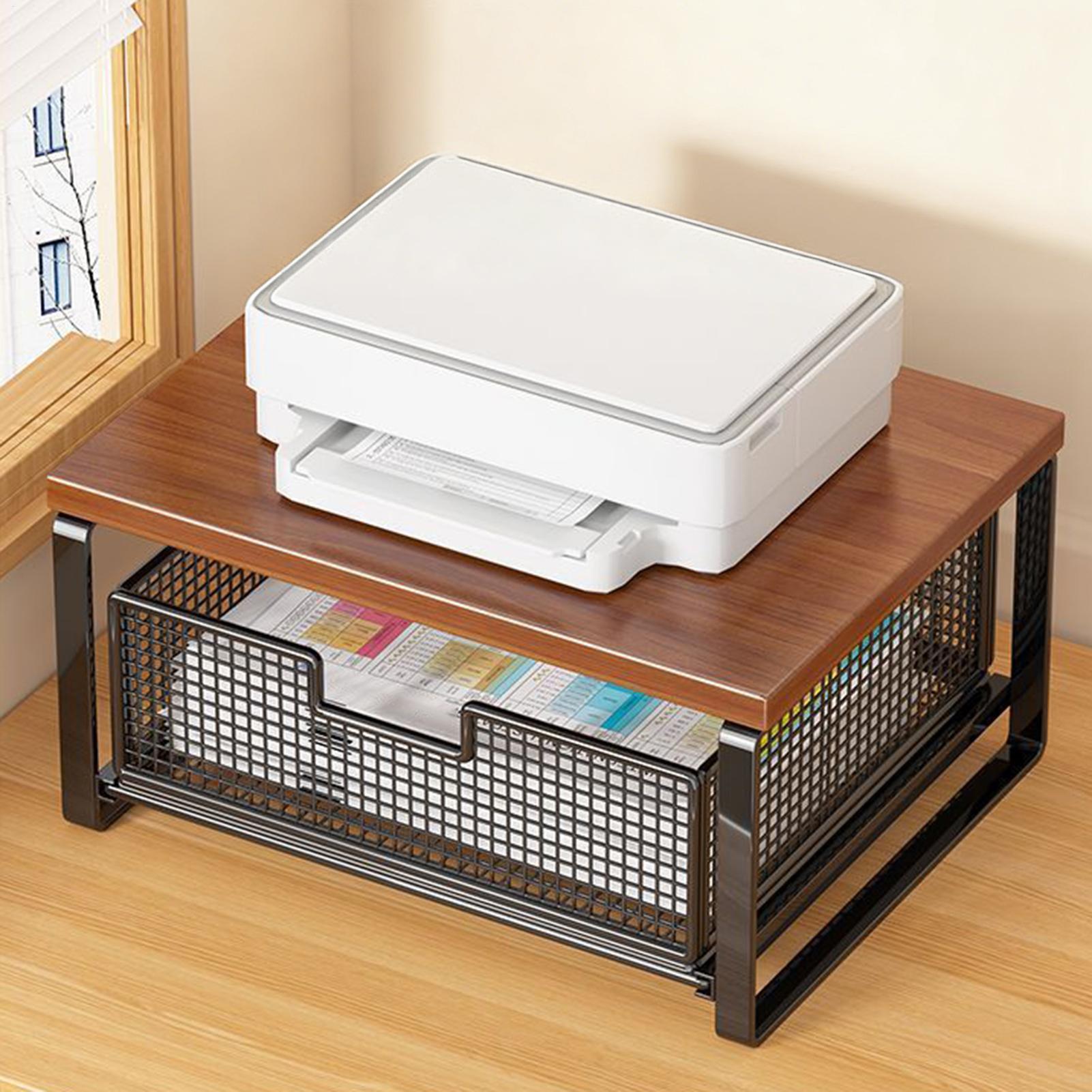 حامل طابعة موفر للمساحة ذو طبق - مراجعة Desk Setup Home Office وسعره