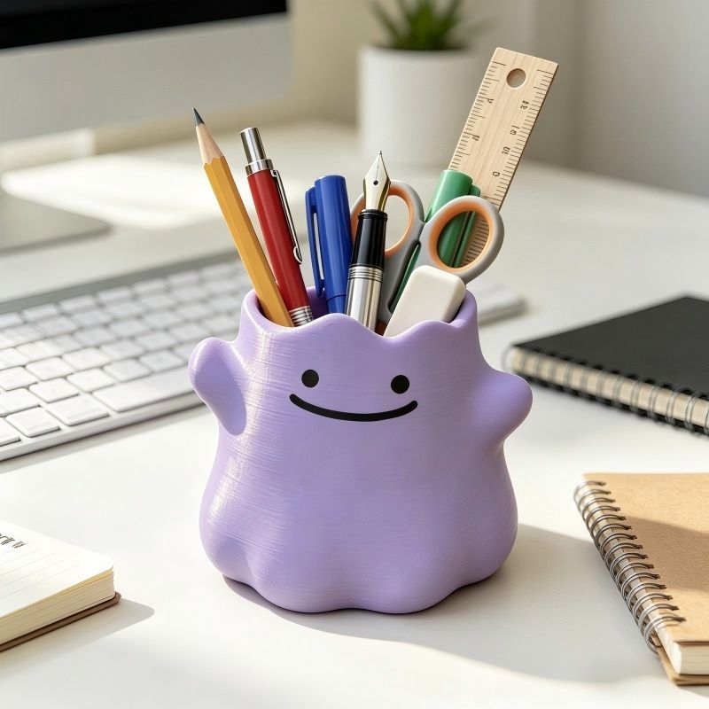حامل أقلام بوكيمون دايتّو، صند - مراجعة Desk Setup Organization وسعره