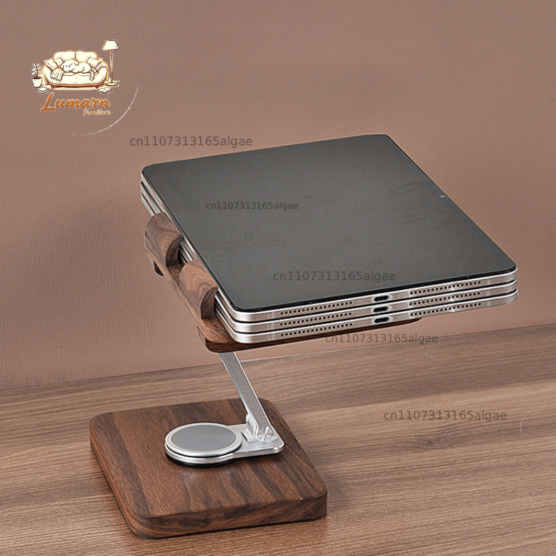 حامل آيباد من خشب الجوز الأسود - مراجعة Desk Setup Tablet وسعره