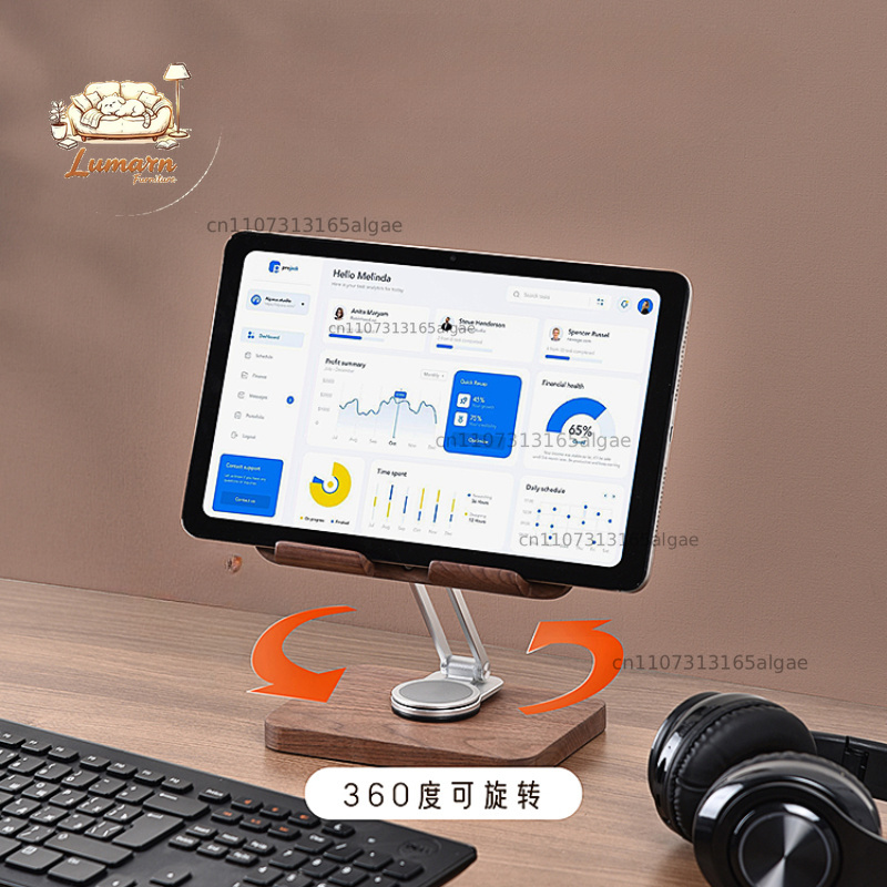 حامل آيباد من خشب الجوز الأسود - مراجعة Desk Setup Tablet وسعره