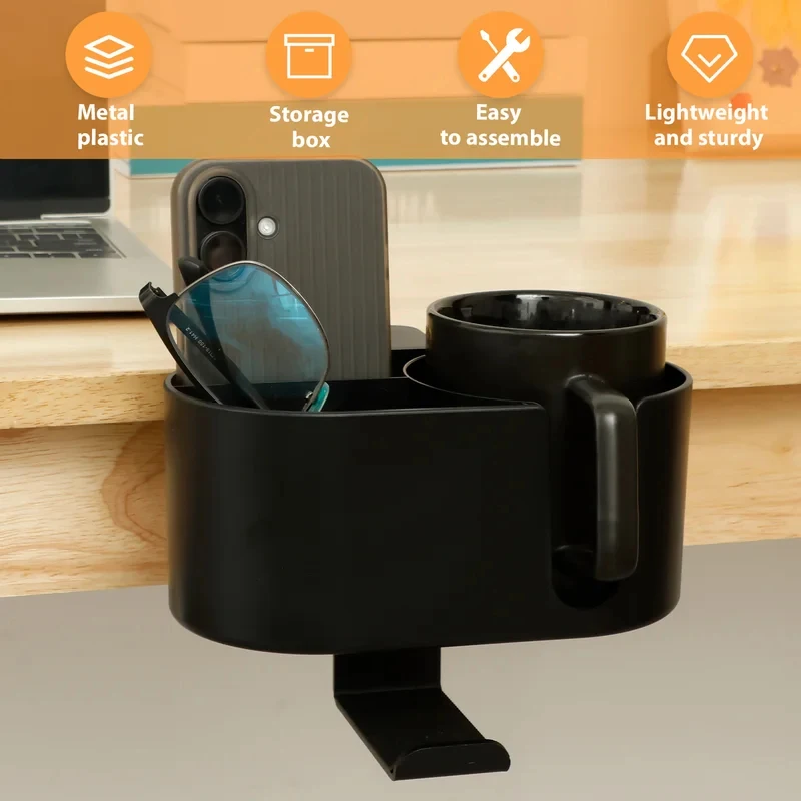حامل أكواب للمكتب 4 في 1 مع مش - مراجعة Desk Setup Organization وسعره