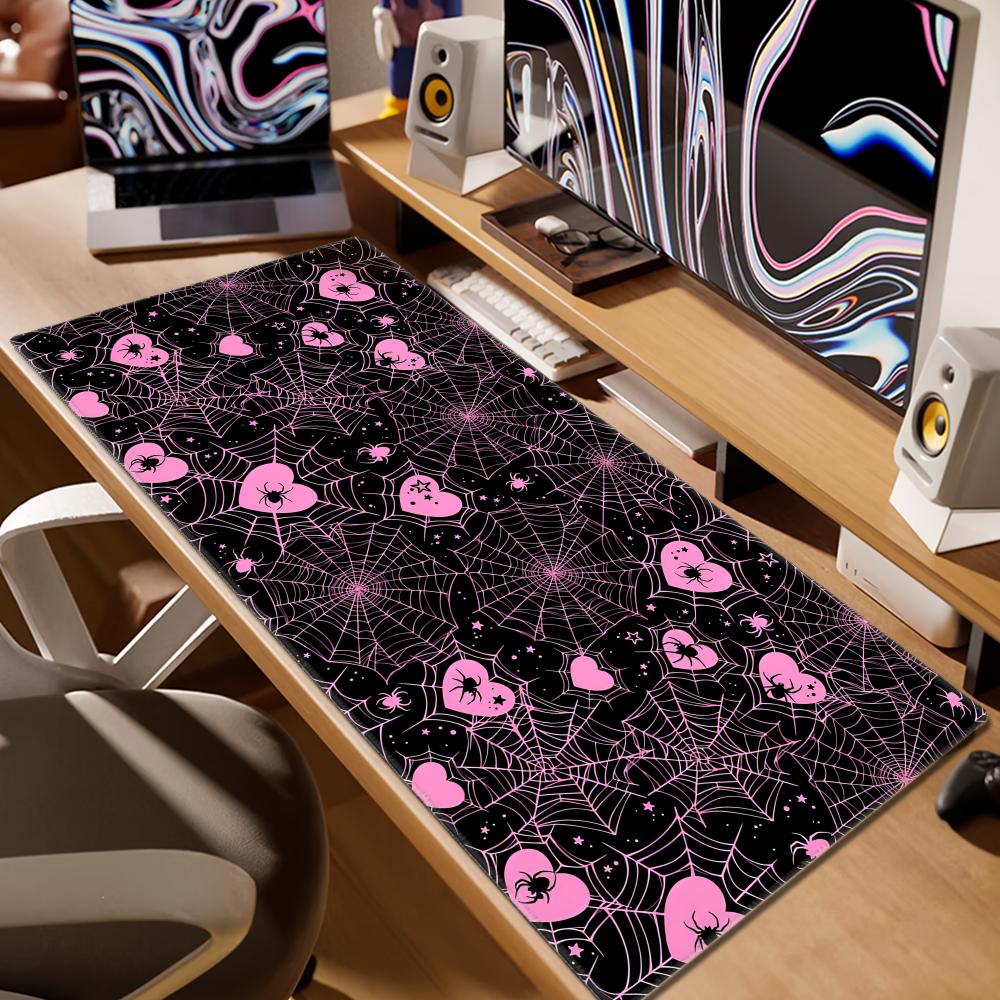 لوحة ماوس مكتبية 90×40 سم بتصم - مراجعة Desk Setup Pink وسعره