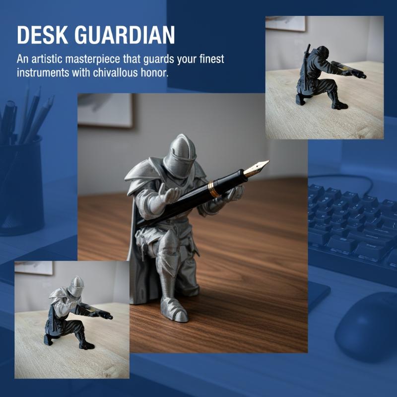 حامل أقلام على شكل درع فارس من - مراجعة Desk Setup Home Office وسعره