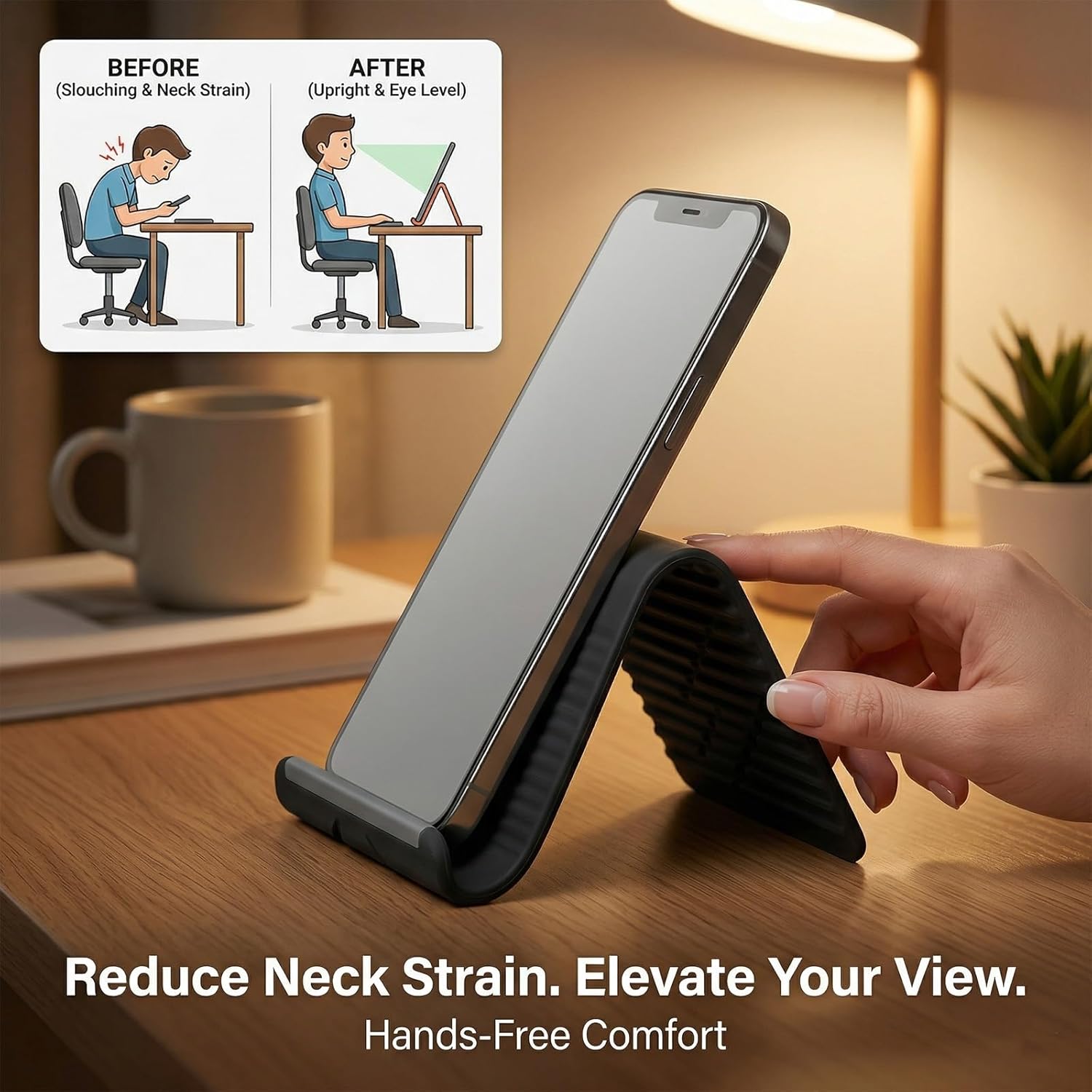 حامل هاتف مرن قابل للطي من الس - مراجعة Desk Setup Home Office وسعره