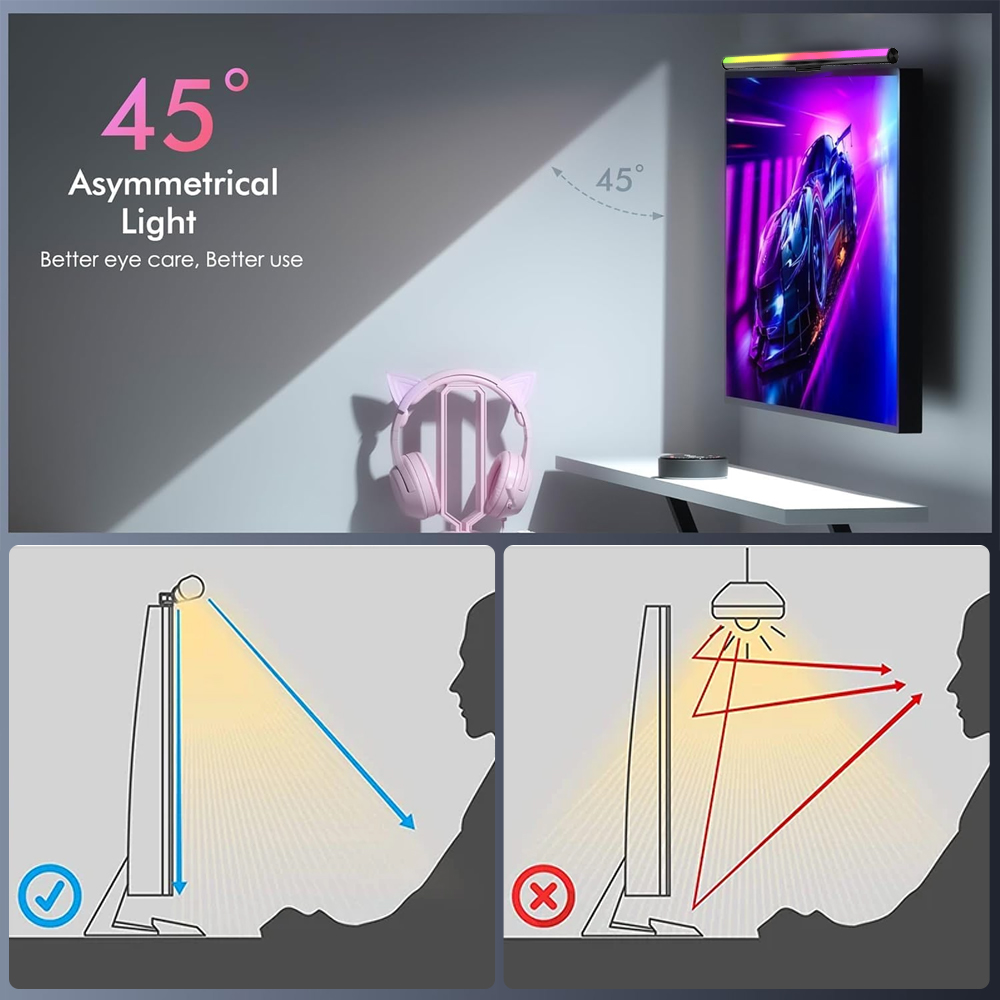 شريط إضاءة واي فاي للشاشة، مصب - مراجعة Desk Setup Accessories وسعره