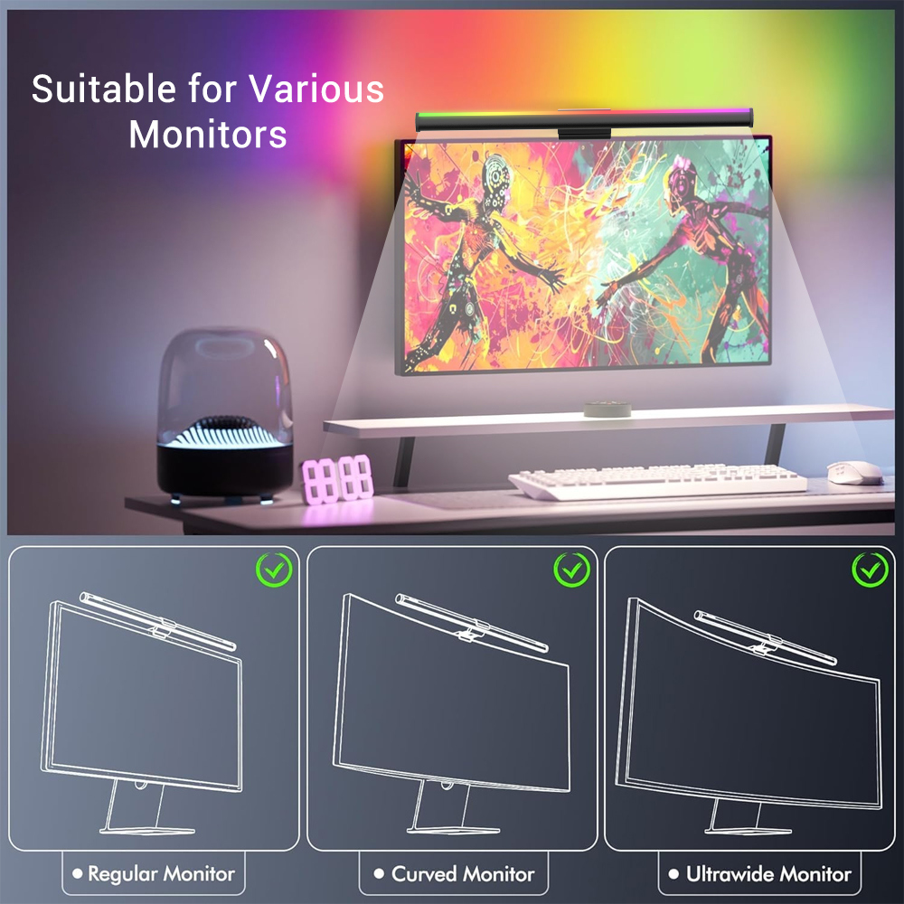 شريط إضاءة واي فاي للشاشة، مصب - مراجعة Desk Setup Accessories وسعره